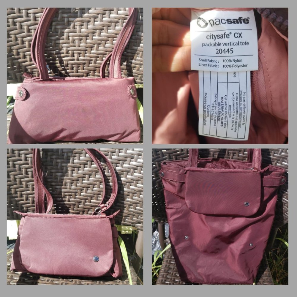 Pacsafe Citysafe CX Packable Vertical Tote Bag Anti-Theft Hand Bag